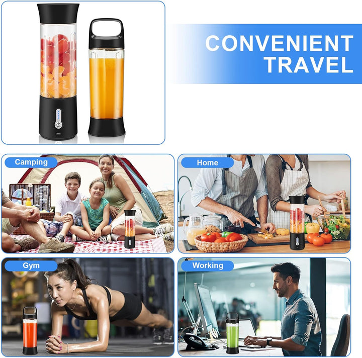 Canareen Tragbarer Mixer Smoothie Maker - 500ML Blender Mixer für Smoothies und Shakes | 4000mAh wie