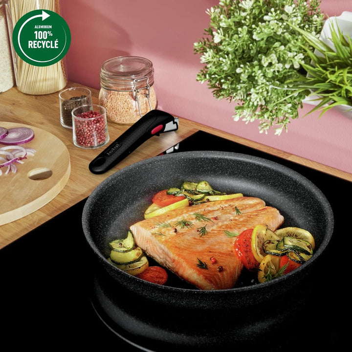 Tefal Ingenio Black Stone Kochgeschirr, 7-teilig