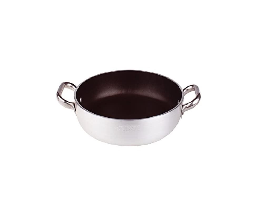Pentole Agnelli ALSA2110S36 Pfanne mit Griffen, Aluminium, Silber, 36 cm, 36 cm