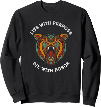 Native American Indianer Tierkreiszeichen Bär Sweatshirt