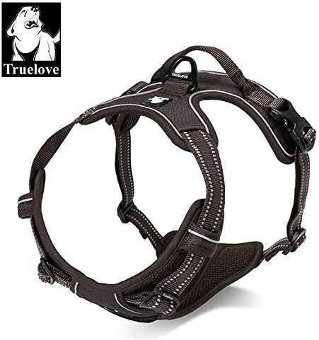 WINHYEPET Truelove Hundegeschirr No-Pull Reflektierendes verstellbar Haustiergeschirr mit 2 Leinencl