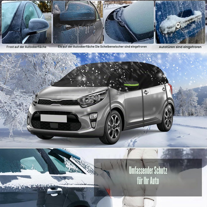 Halbe Autoabdeckung Kompatibel mit Kia Picanto 2003-2025, Halbabdeckung wasserdichte Halbgarage mit