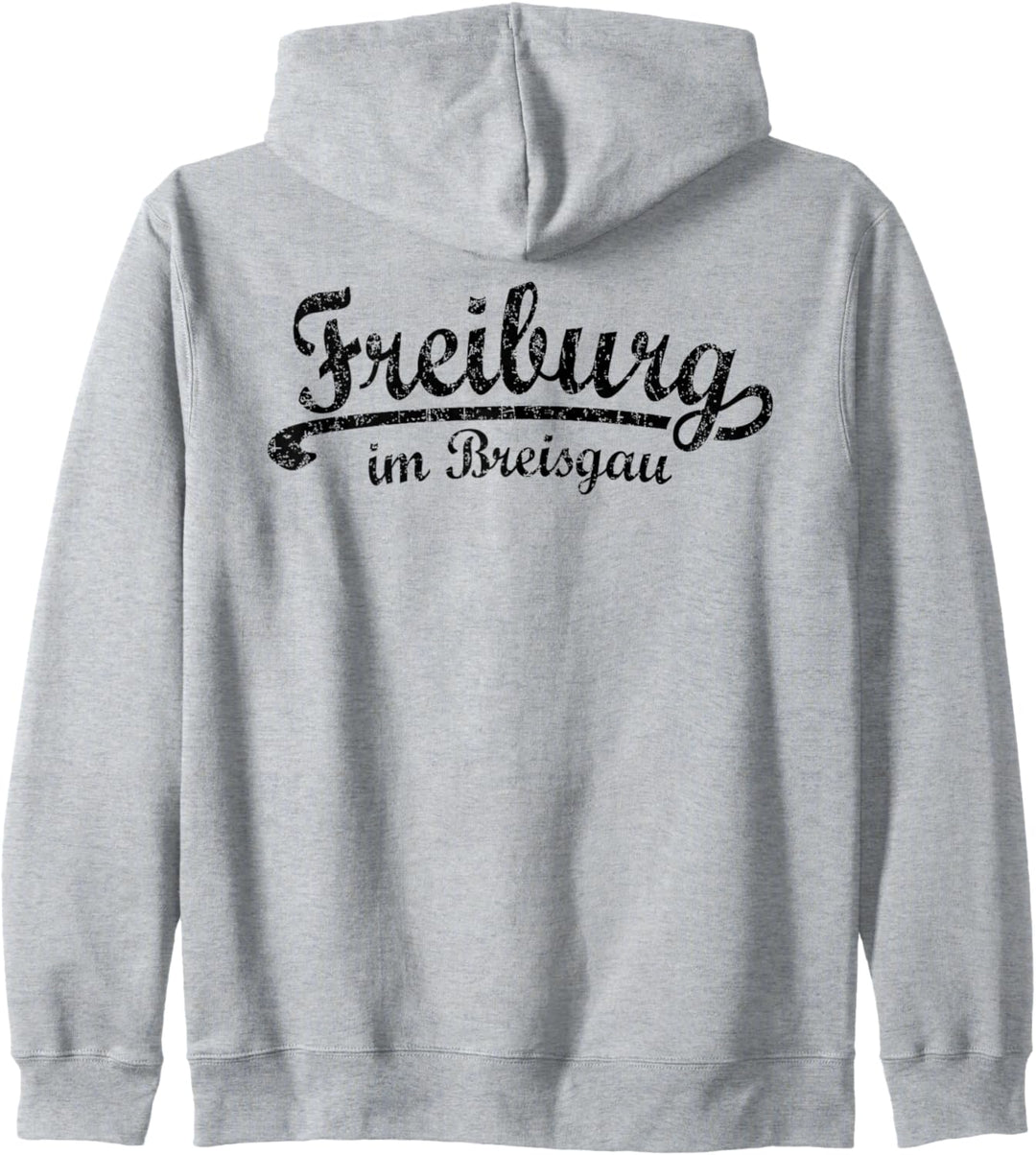 Freiburg im Breisgau (Vintage Schwarz) Freiburg Kapuzenjacke
