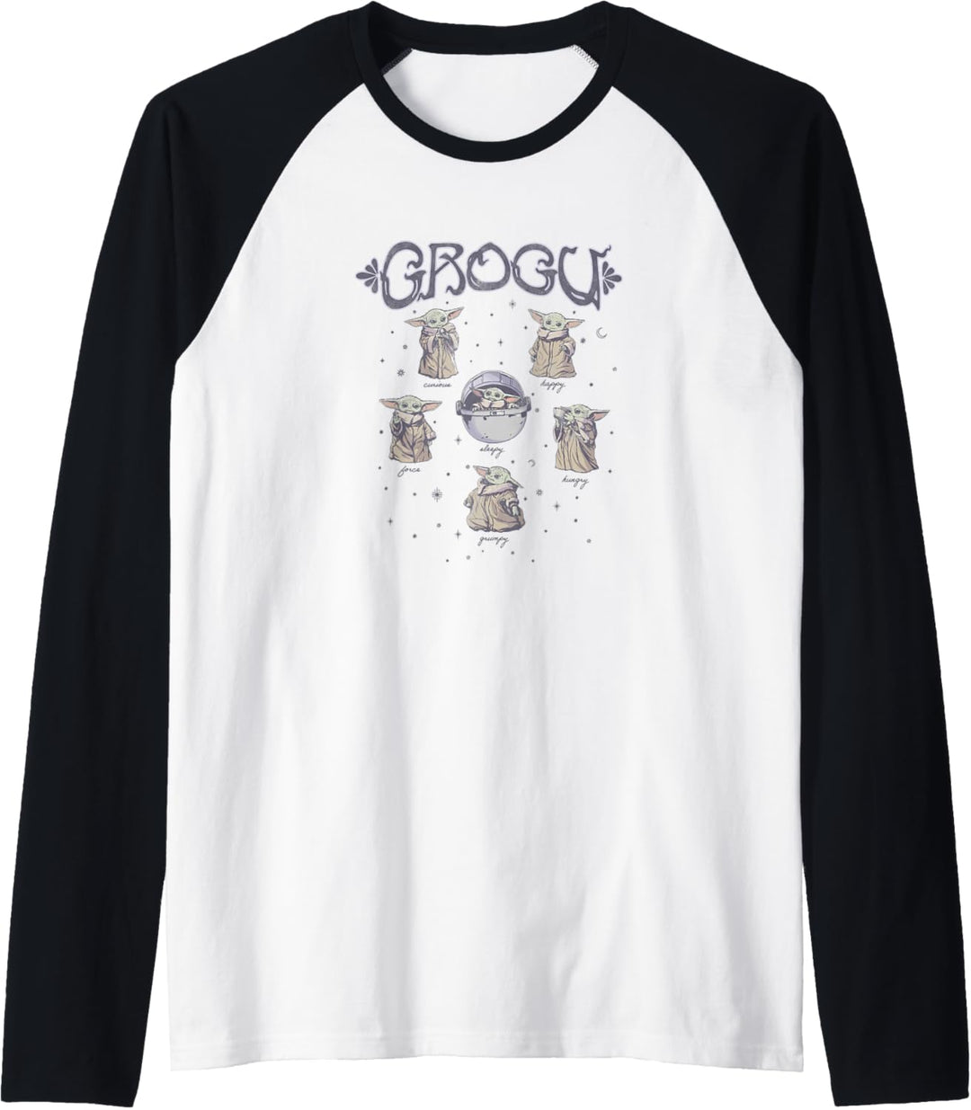 Star Wars: The Mandalorian Grogu 6 Characters in Space Raglan