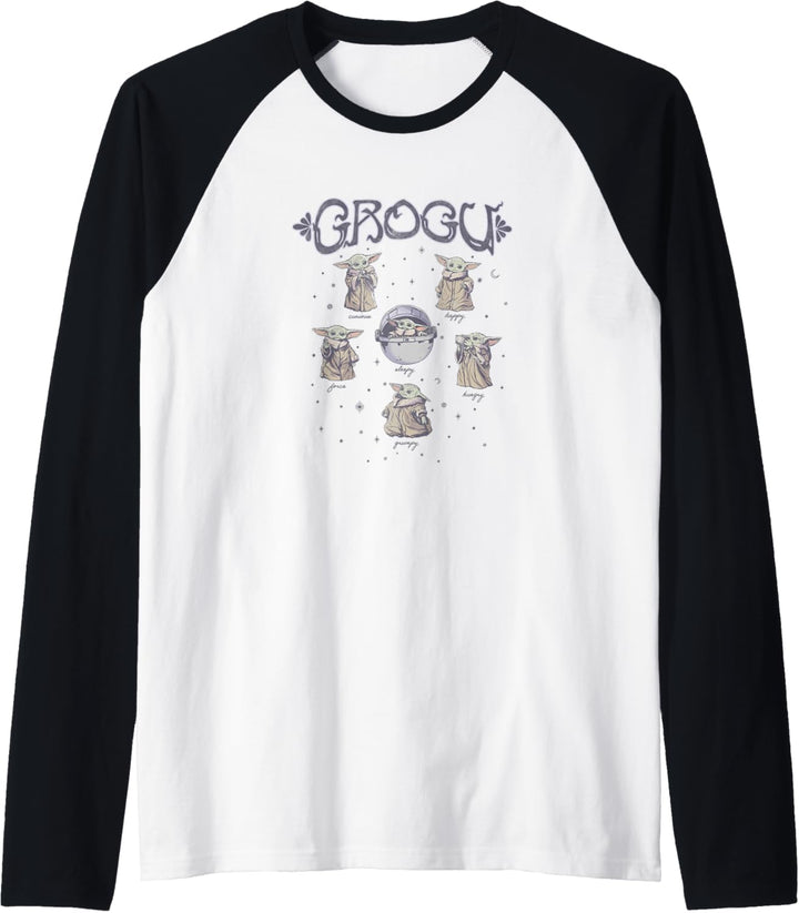 Star Wars: The Mandalorian Grogu 6 Characters in Space Raglan