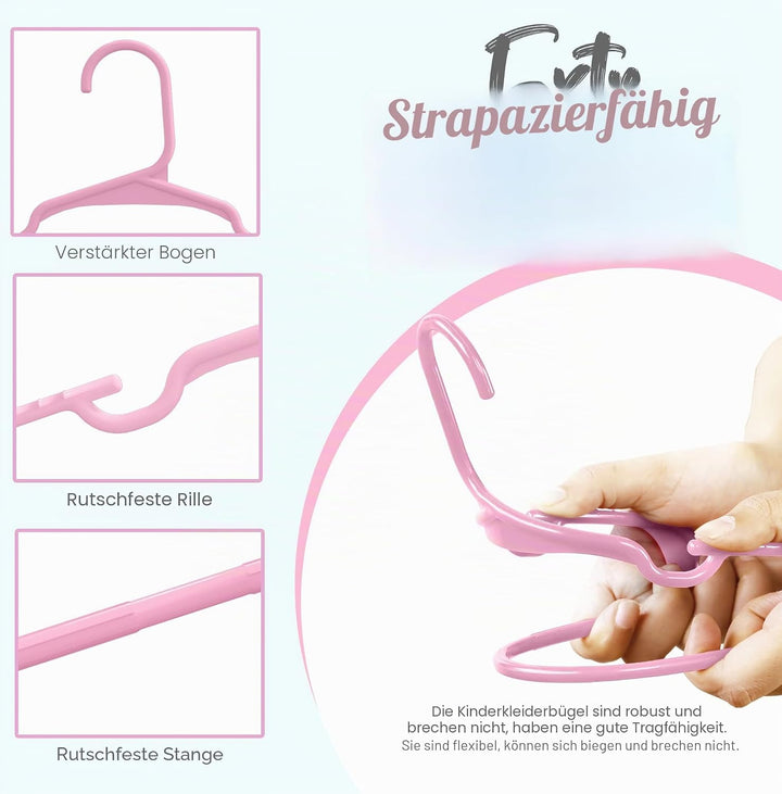 Utopia Home Packung mit 60 Kinderkleiderbügeln - 11,5“ Baby- und Kinderkleiderbügel aus Kunststoff f