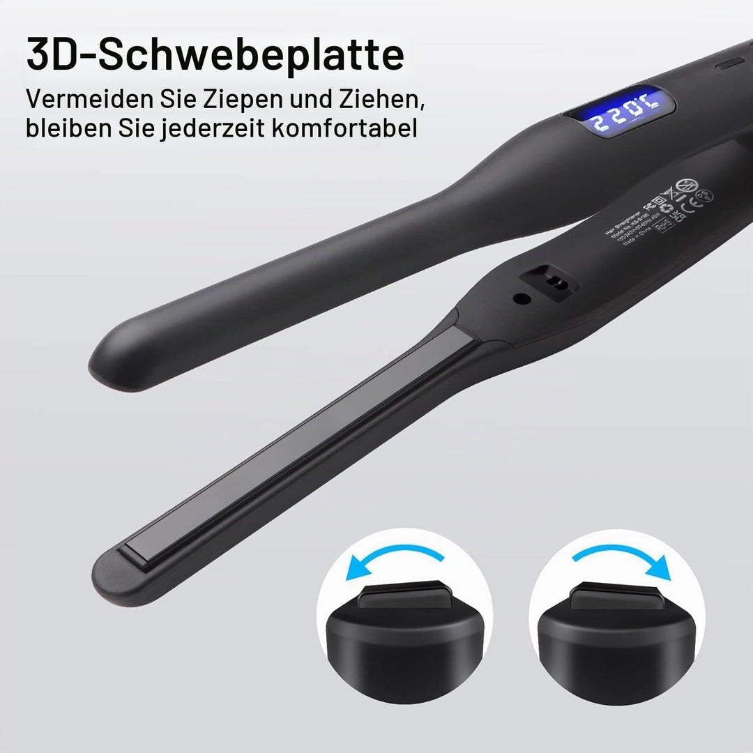 Mini Glätteisen, JAETON Haarglätter und Lockenstab 2 in 1 Glätteisen für kurzes Haar zum Locken und