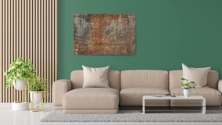 ALLboards Glas Magnettafel Rost Korrosion Gitter Ablagerung Rostfarbe 60x40cm Glasbild Memoboard aus
