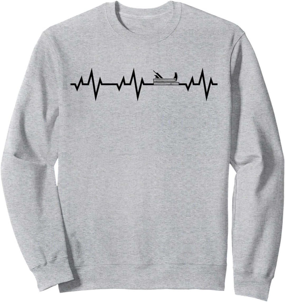 Schreiner Tischler Hobel Herzschlag Handwerk Geschenk Sweatshirt