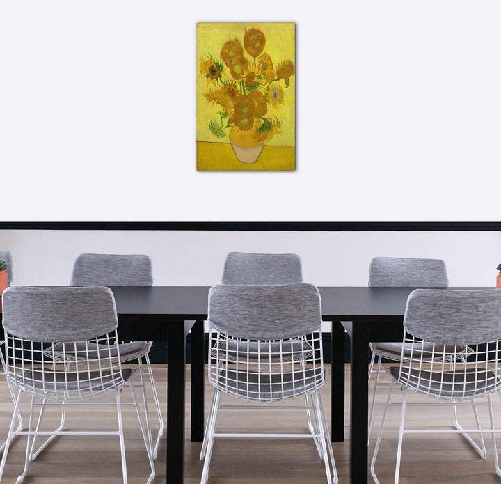 Printed Paintings Leinwand (80x120cm): Vincent Van Gogh - Sonnenblumen (1889) 80x120 cm, 80x120 cm