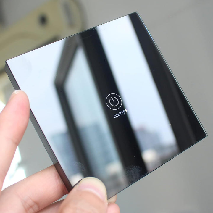 KTNNKG Fernbedienungsschalter Für Lichter, Drahtloser Elektrischer Schalter, 1 Empfänger und 2 Glas-