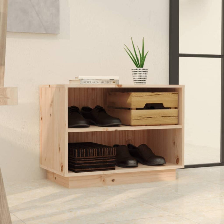FIRBNUS Schuhregal 60x34x45 cm Massivholz Kiefer Schuhaufbewahrung Schuhorganizer Schuhschrank Holz