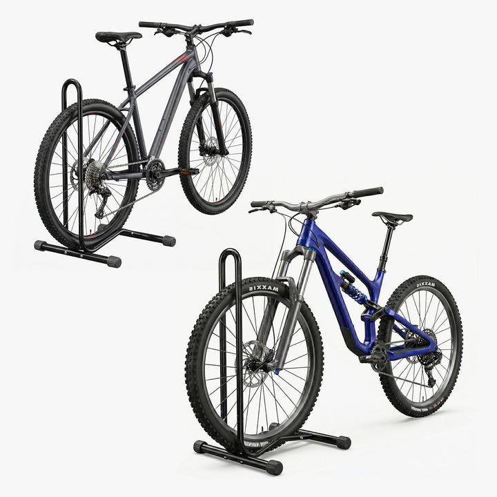 Relaxdays Fahrradständer, 29 Zoll, Reifenbreite bis 6,5 cm, Vorder- &amp; Hinterrad, Boden, 1 Fahrrad, R
