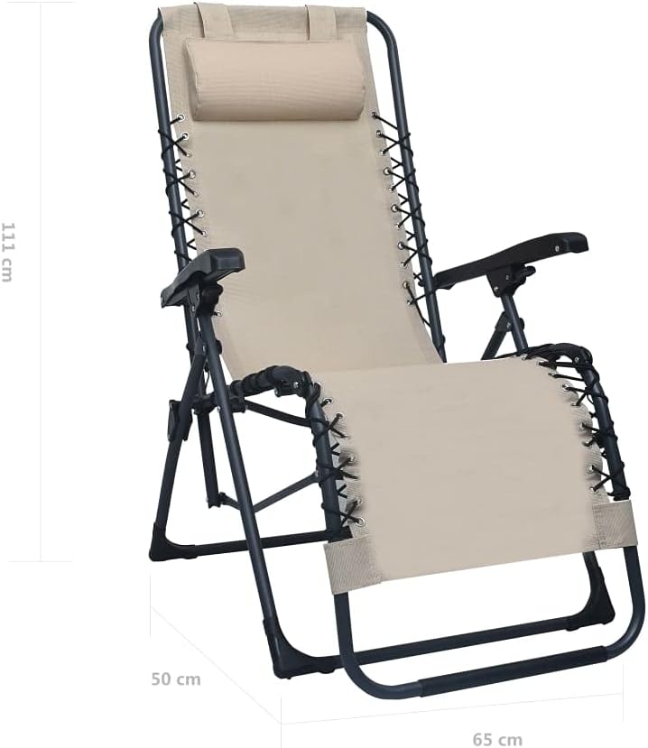 vidaXL Liegestuhl Klappbar Hochlehner Gartenliege Relaxliege Strandliege Liege Gartenmöbel Gartenstu