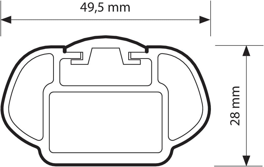 Lampa n15034 Paar Dachträger Rail-pro S Aluminium S 108 cm, S 108 cm