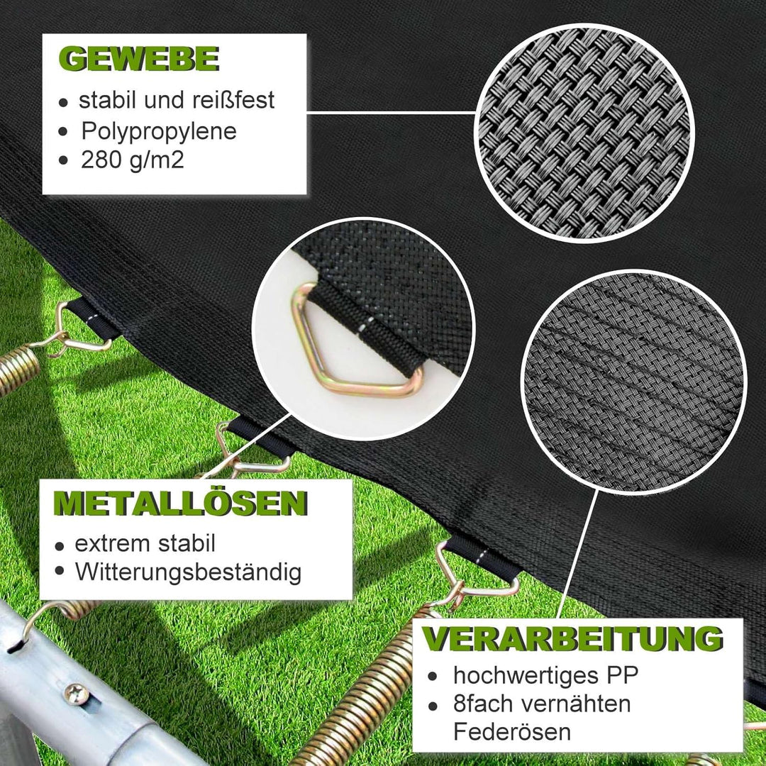 Trampolin Sprungtuch Ø 183 185 244 250 275 277 300 305 366 370 335 337 396 400 427 430 457 460 487 4