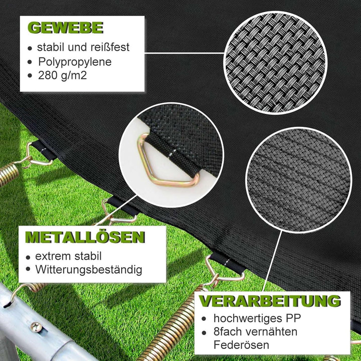Trampolin Sprungtuch Ø 183 185 244 250 275 277 300 305 366 370 335 337 396 400 427 430 457 460 487 4