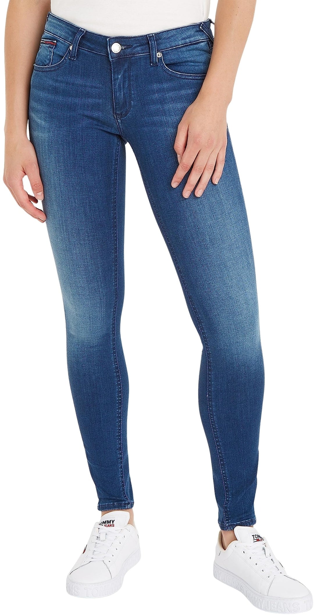 Tommy Jeans Damen Jeanshosen 24W / 28L Blau (New Niceville Mid Blue Stretch), 24W / 28L Blau (New Ni