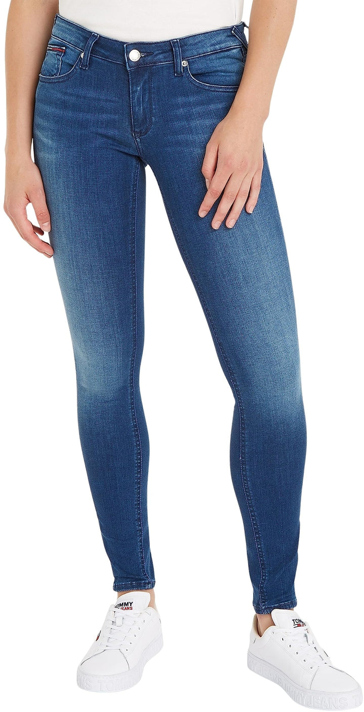 Tommy Jeans Damen Jeanshosen 24W / 28L Blau (New Niceville Mid Blue Stretch), 24W / 28L Blau (New Ni