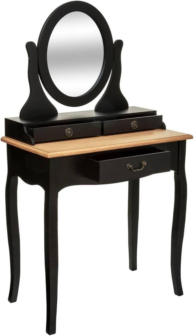 Schminktisch Chrysa schwarz - Schwarz - Atmosphera créateur d'intérieur cm Schwarz, cm Schwarz