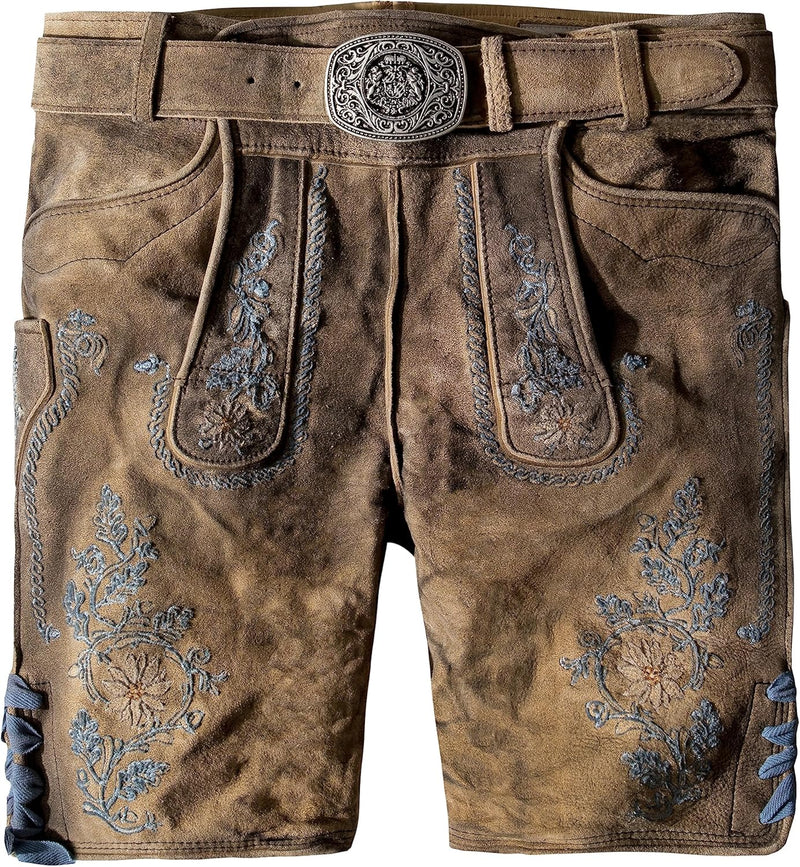 Stockerpoint Herren Franz Trachtenlederhose, Uroid Blau