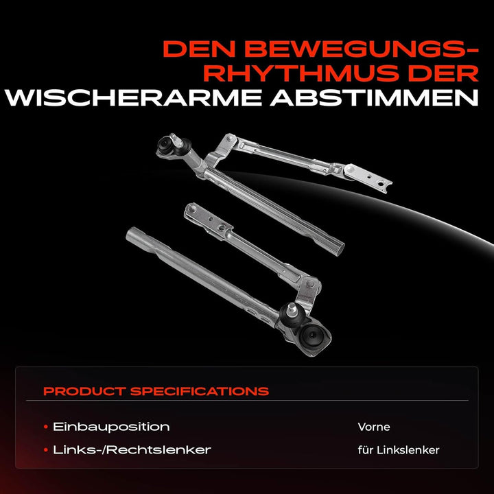 Frankberg 2x Scheibenwischer Wischergestänge Scheibenwischergestänge ohne Motor Vorne Links Rechts K