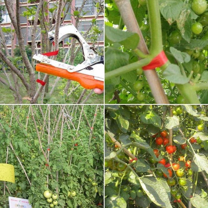DrRobor Bindezange für Pflanzen Bandzange Bindemaschine für Rebe, Trauben, Tomaten, Wein Obst orange