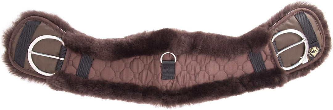 Merauno® Lammwolle Western Mondgurt Sattelgurt, aus Qualitäts Merino Lammwolle, spezielle anatomisch