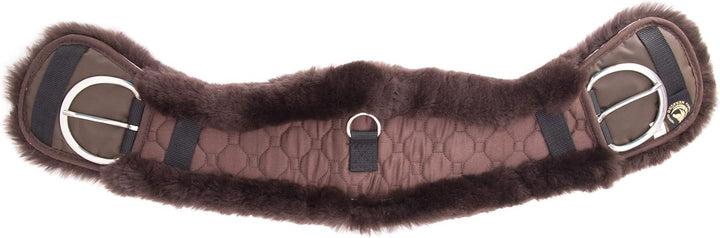 Merauno® Lammwolle Western Mondgurt Sattelgurt, aus Qualitäts Merino Lammwolle, spezielle anatomisch