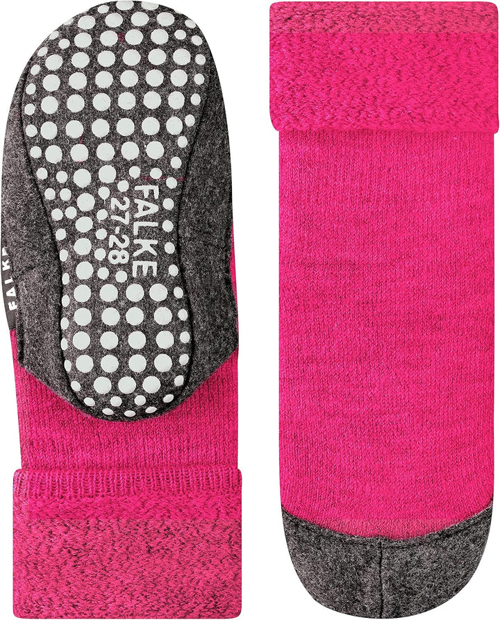 FALKE Unisex Kinder Cosyshoe Stoppersocken atmungsaktive klimaregulierende geruchshemmende Wolle rut