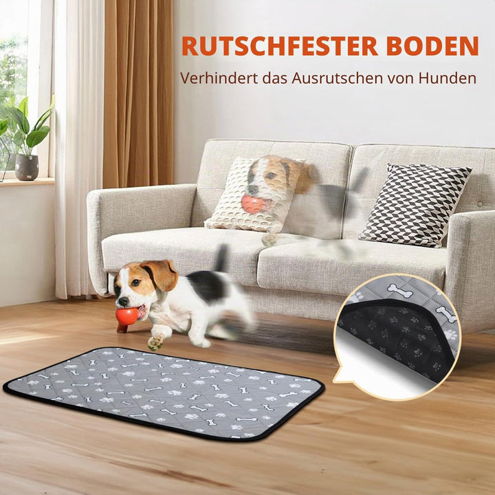 Nobleza Wiederverwendbare Welpenunterlagen, 2er Set Waschbar Haustier-Urinunterlage, 90 x 80 cm Schn