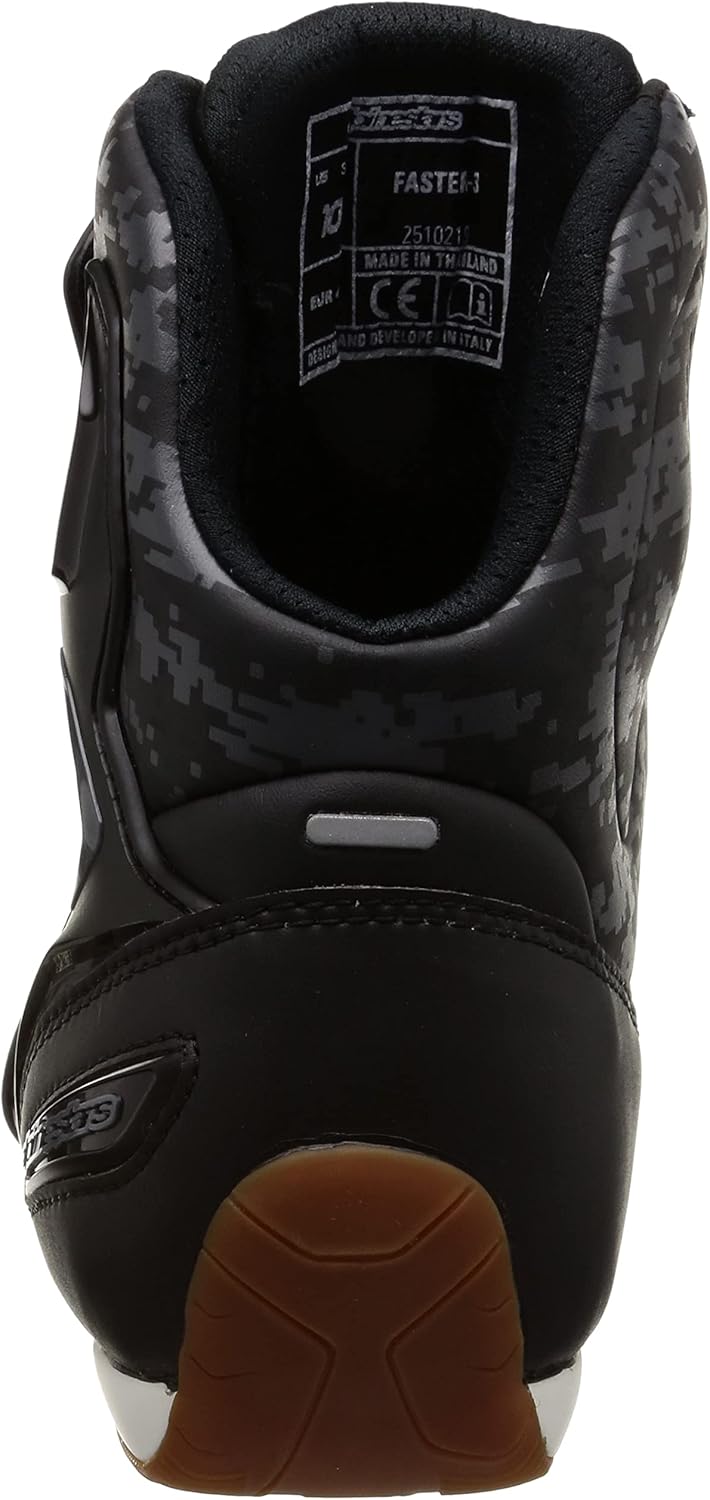 Alpinestars Faster-3 Shoes Black/White Herren Motorcycle Clothing 38.5 EU Black Dark Gray Gum, 38.5