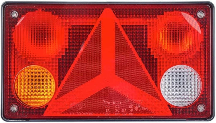 HELLA - Heckleuchte - Glühlampe - Anbau/geschraubt - Lichtscheibenfarbe: mehrfarbig - Stecker: Flach
