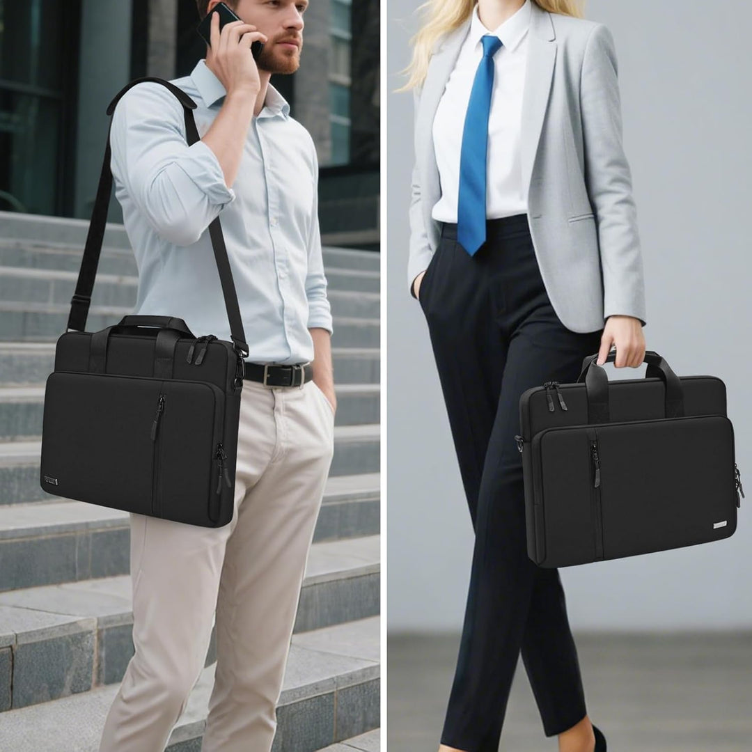 TECOOL 14 Zoll Laptoptasche, 360° Schutz Laptop Schultertasche Tasche | Wasserdicht Aktentasche Umhä