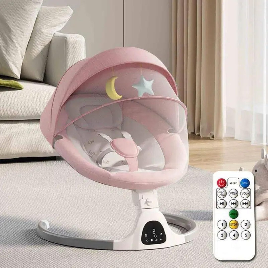 Bluetooth-Baby-Schaukel für Säuglinge, 5 Geschwindigkeit Musik-Lautsprecher mit 12 voreingestellten