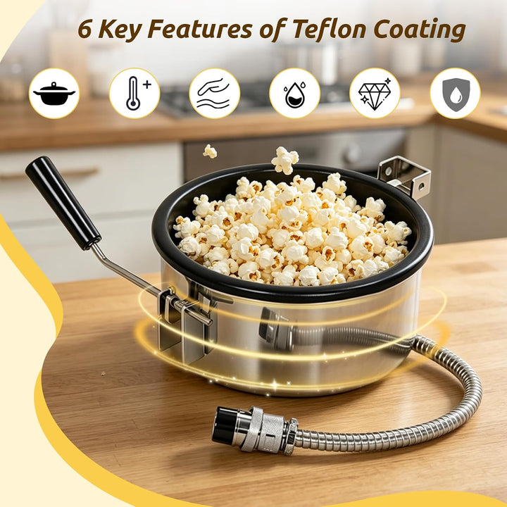 Heissluft Popcornmaschine Zubehör, Popcorntopf 3 Löcher 15mm | Anti-Scorch-Pfanne Einfach zu Säubern