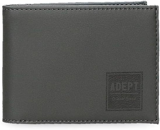 Adept Mark Horizontale Geldbörse mit Geldbörse Grau 11 x 8 x 1 cm Kunstleder, grau, Quertasche mit G