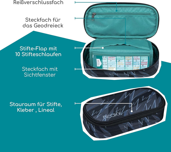 neoxx - Jump Schlamperbox Stormchaser - Recycelte PET-Flaschen, Hauptfach mit Reissverschluss, 10 St