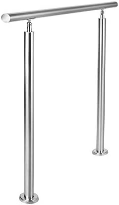 HENGMEI 180cm Treppengeländer Edelstahl-Handlauf Geländer Geländerstäben Terrassengeländer Bausatz T