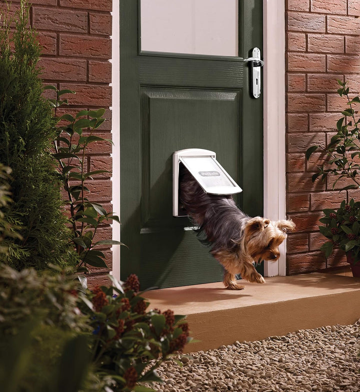 PetSafe Staywell Haustiertüre Original mit 2 Verschlussoptionen, Für Innen- und Aussentür, Für Hunde