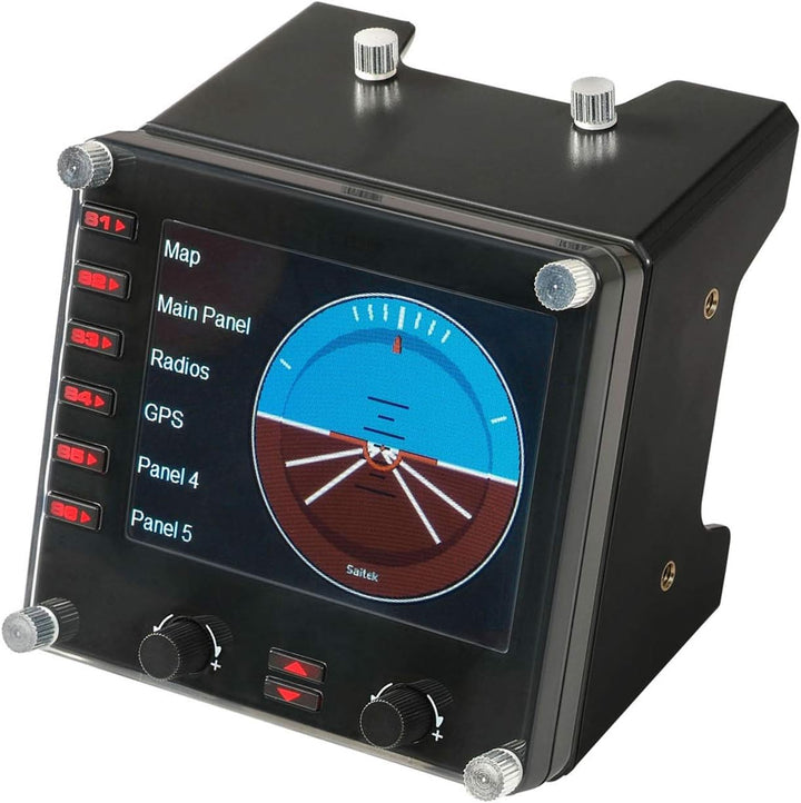 Logitech G Saitek Pro Flight Instrumenten-Panel, Steuerpanel für Flug Simulatoren, 3.5 Zoll LCD-Farb