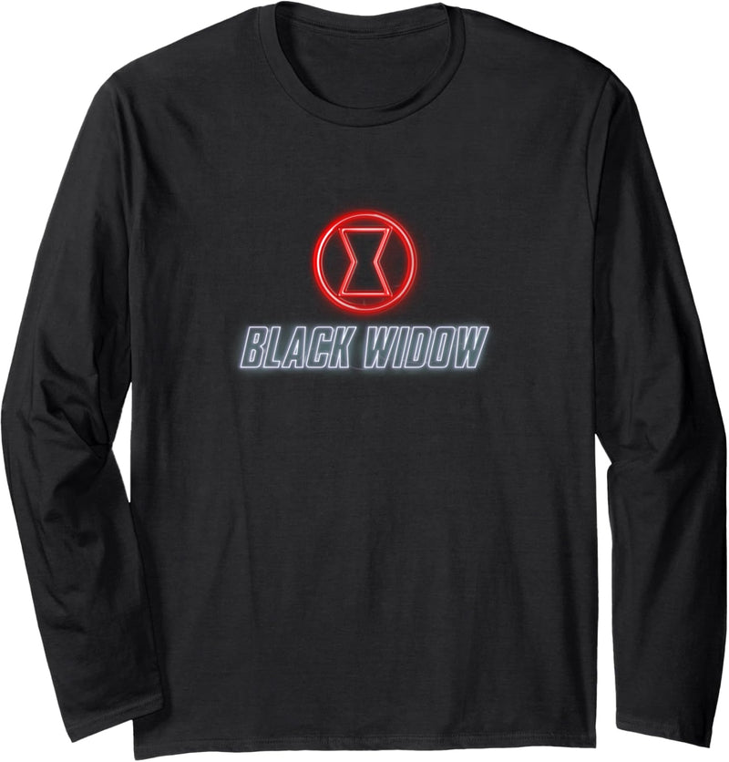 Marvel Black Widow Neon Glow Logo Langarmshirt