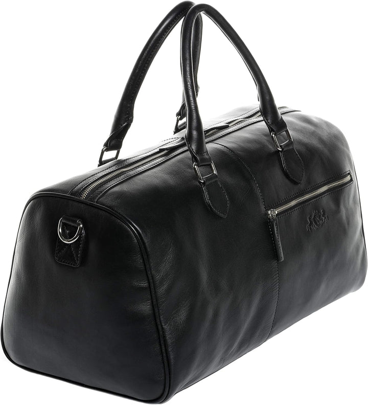 SID & VAIN Weekender Seattle aus Premium Leder I Sporttasche gross für Herren und Damen I Reisetasch