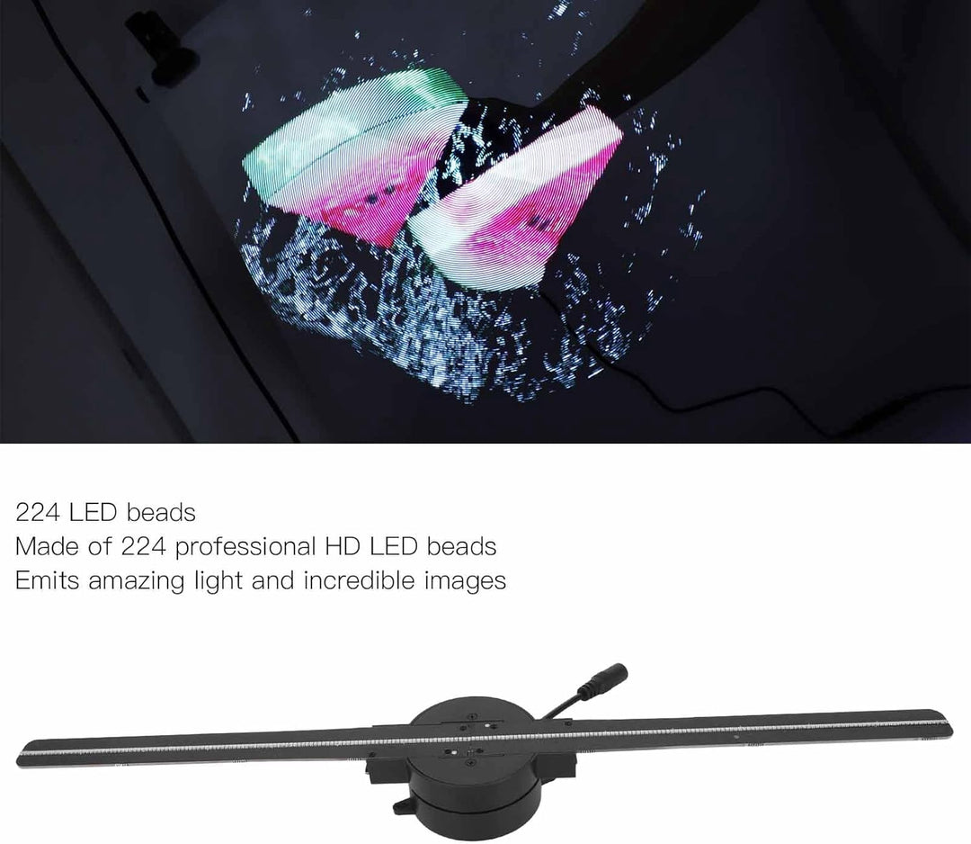 3D Hologramm Lüfter, Klare Videos und Bilder, 224 LED Perlen, 3D Effekte, für Geschäftsausstellungen