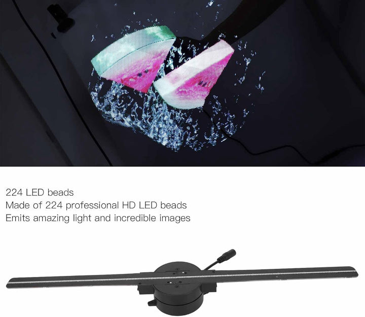 3D Hologramm Lüfter, Klare Videos und Bilder, 224 LED Perlen, 3D Effekte, für Geschäftsausstellungen