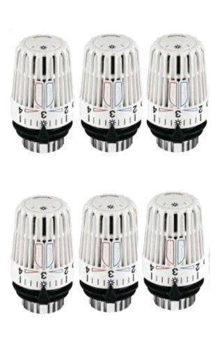 Heimeier Heizkörper Thermostatkopf Typ K weiss 6er Set