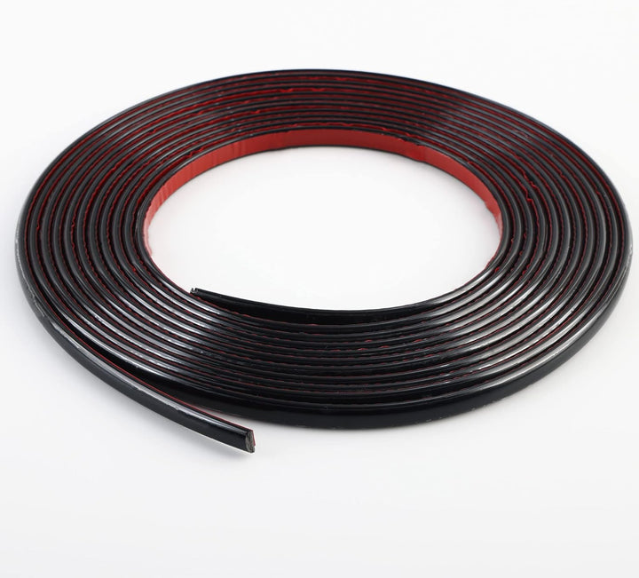 10m Schwarz Zierleiste, abziehen und aufkleben, flexible Spiegel, Wand, Decke, Boden, Schrank, Flies