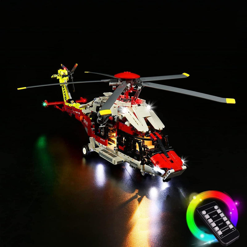 Led Licht Set für Lego Airbus H175 Rettungshubschrauber, Fernbedienung Dekorationsbeleuchtungsset fü