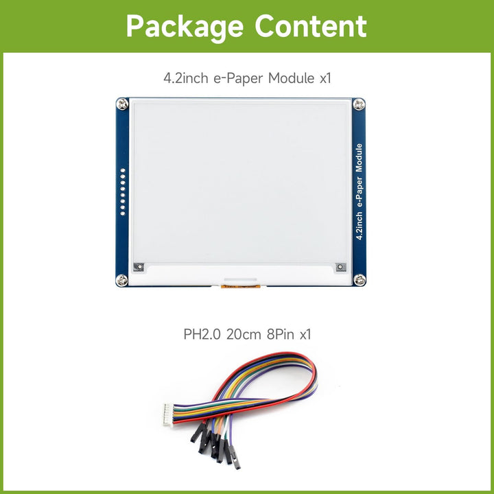 Waveshare 4.2 Inch E-Paper Display Module Kit 400 x 300 Resolution 3.3v/5v E-Ink Electronic Screen w