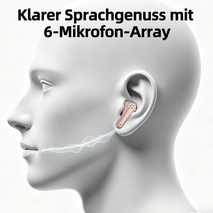 SoundMAGIC T80BT Kabellose ANC-Kopfhörer mit Hi-Res Audio, Hybrid Active Noise Cancelling, ENC für k